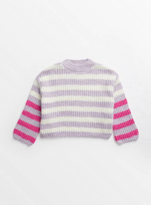 Lilac Stripe Oversized Jumper  11 years